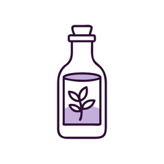 Herbal Elixir in Glass Bottle, Natural Remedy Concept