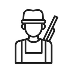 Hunter icon vector image. Suitable for mobile apps, web apps and print media.