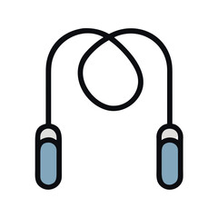 Simple Blue and Black Jump Rope on Black Background