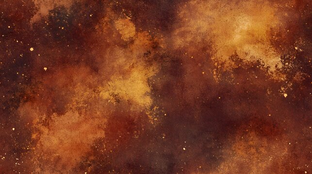A cosmic tapestry of burnt umber and gold.