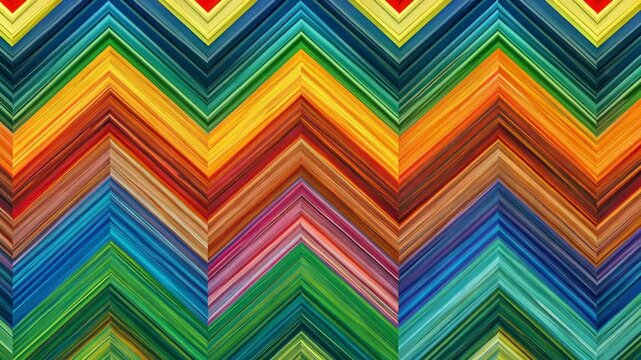 Vibrant Chevron Pattern Abstract Art Background Texture
