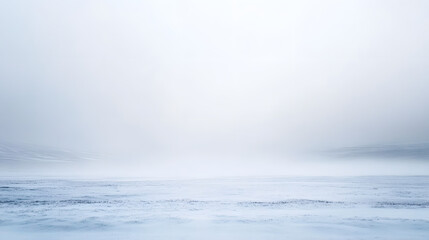 Obraz premium Misty winter landscape scene frozen terrain photography calm atmosphere wide angle perspective