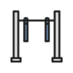 Gymnastic Rings Illustration: Fitness Training Equipment for Exercise