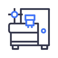 Icon Illustration of a 3D Printer Machine