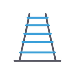 Minimalist Ladder Illustration on Black Background for Design Uses