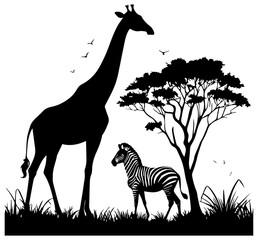 Wildlife Silhouette Scene © Rezowan 