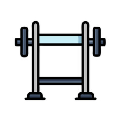 Barbell rack illustration for fitness or weight training