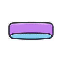 Floating box illustration, purple and blue color scheme