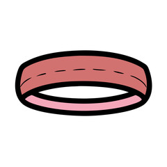 Abstract geometric torus shape with black background illustration