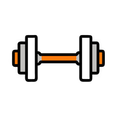 Minimalist barbell illustration for fitness and gym concepts