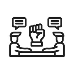 Meeting icon vector image. Suitable for mobile apps, web apps and print media.