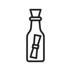Obraz premium Message In A Bottle icon vector image. Suitable for mobile apps, web apps and print media.