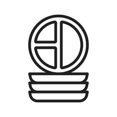 Plate icon vector image. Suitable for mobile apps, web apps and print media.