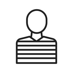 Prisoner icon vector image. Suitable for mobile apps, web apps and print media.