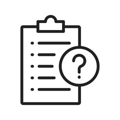 Questionnaire icon vector image. Suitable for mobile apps, web apps and print media.
