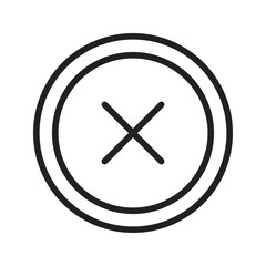 Fototapeta premium Rejected icon vector image. Suitable for mobile apps, web apps and print media.