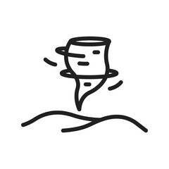 Sandstorm icon vector image. Suitable for mobile apps, web apps and print media.