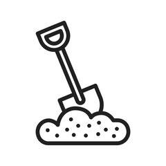 Shovel icon vector image. Suitable for mobile apps, web apps and print media.
