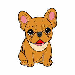 Cartoon dog isolated on white background vector image