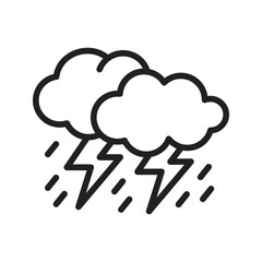 Thunderstorm icon vector image. Suitable for mobile apps, web apps and print media.