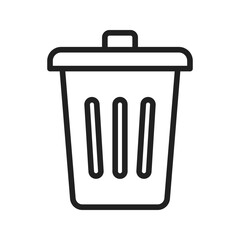 Trash icon vector image. Suitable for mobile apps, web apps and print media.