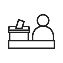 Voter icon vector image. Suitable for mobile apps, web apps and print media.