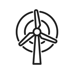 Obraz premium Wind Power icon vector image. Suitable for mobile apps, web apps and print media.