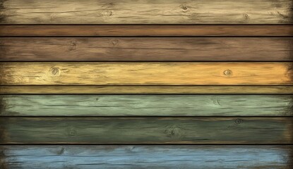 Obraz premium Colorful wood planks. Horizontal pattern