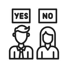 Yes No icon vector image. Suitable for mobile apps, web apps and print media.
