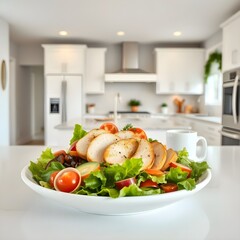 Ensalada de pechuga de pollo.
