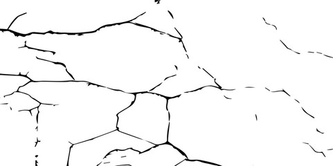 Cracks isolated on white background.Cracks on the concrete wall.Wall Background. For designers to apply texture cracks to objects.
