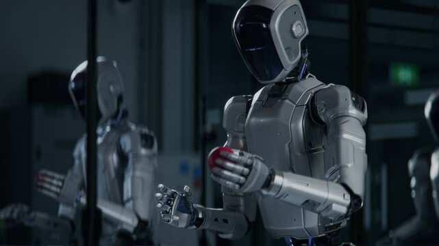 Concept: Humanoid Robot Research and Development Center. Education and Training Process of General Purpose AI-enabled Robot, it Solves Challenges, Demonstrates Agility and Reasoning Skills