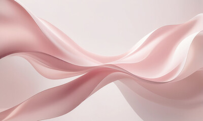 pink Gradient Abstract Curve On White Background