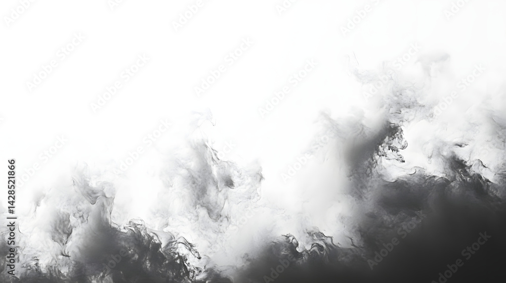 Poster dynamic abstract waves pure white background digital art minimalist aerial view conceptual design