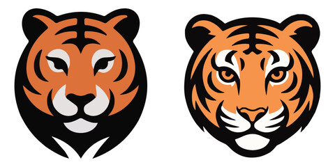 Tiger Head  Vector Illustration