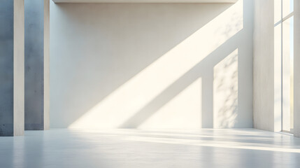 Obraz premium Minimalist interior design showcase bright room photography modern space aesthetic appeal