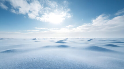 Serene snowy landscape under bright blue sky arctic region nature photography winter wide angle tranquility