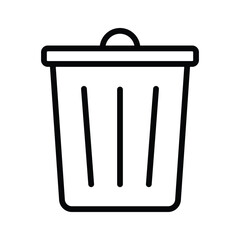 Have a look at this trendy line style icon of trash can
