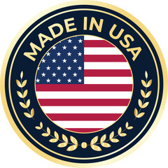 USA Made Product Badge – American Flag Seal for Labels