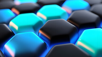 Fototapeta premium Blue technology abstract photon big data network creative illustration