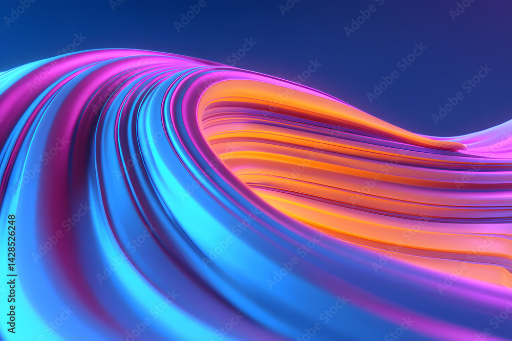 Poster dynamic fluid color gradient background, abstract kv main visual business ppt background