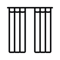 Ready to use line icon showing drapes, available for premium download