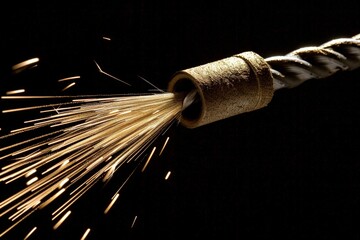 A close-up image of a sparkler releasing bright sparks against a dark background, capturing the essence of celebration and excitement.