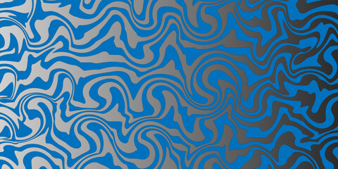 Abstract horizontal background with colorful waves. Trendy vector illustration in style retro 60s, 70s. Pastel colors