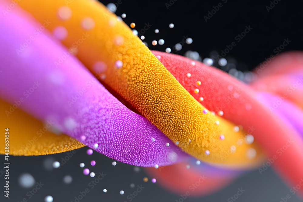 Poster abstract light three-dimensional luminous particles technology sense kv main visual background