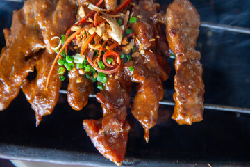 Indonesian Satay being served