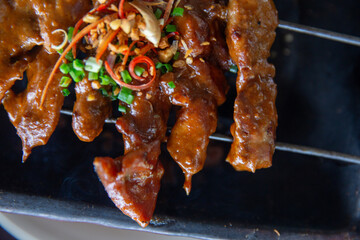 Indonesian Satay being served