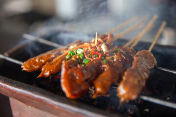 Indonesian Satay being served