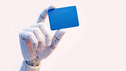 generative video. technologies of the future, robots with the help of artificial intelligence provide a loan	