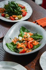 Fresh and delicious salad with dressing